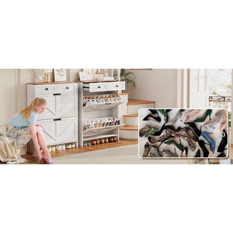16 Pair Shoe Storage Cabinet