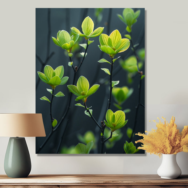 Fougère verte et noire «Meadow», H 32 po x l 16 po x P 1 po, Métal métal