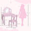 Dressing Table Pink Wooden Set for GirlsParty Gifts room 3Mirror Design with Chair