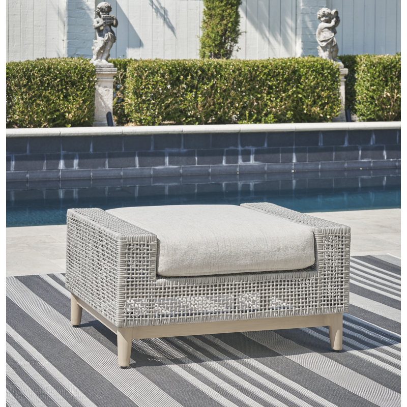 Repose-pieds d'extérieur avec coussin Breshae