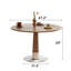 Table de salle à manger ronde en bois 47,2 ", table de cuisine pour 4 à 6 personnes, table de salle à manger moderne, noyer