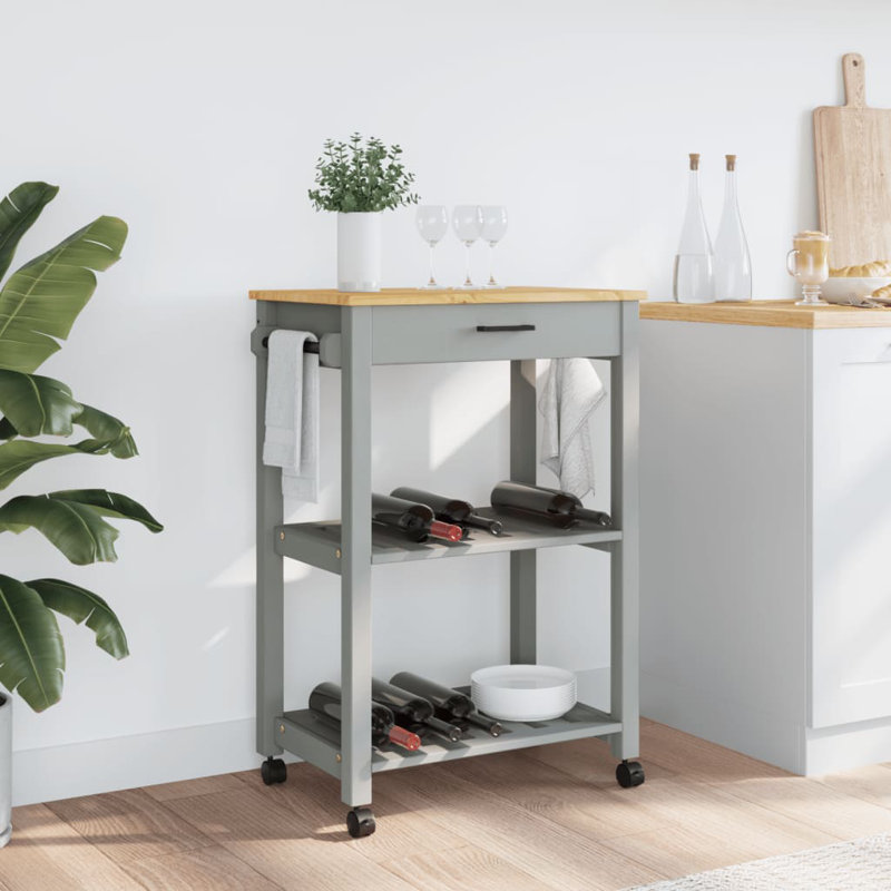 Kitchen Serving Cart, Grey