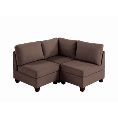 Upholstered L-Shaped Sectional Symmetrical