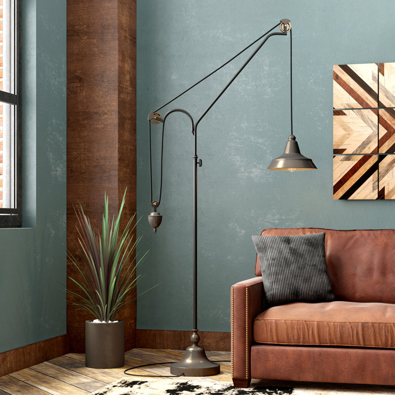 Engstrom 87'' Brown Task Floor Lamp