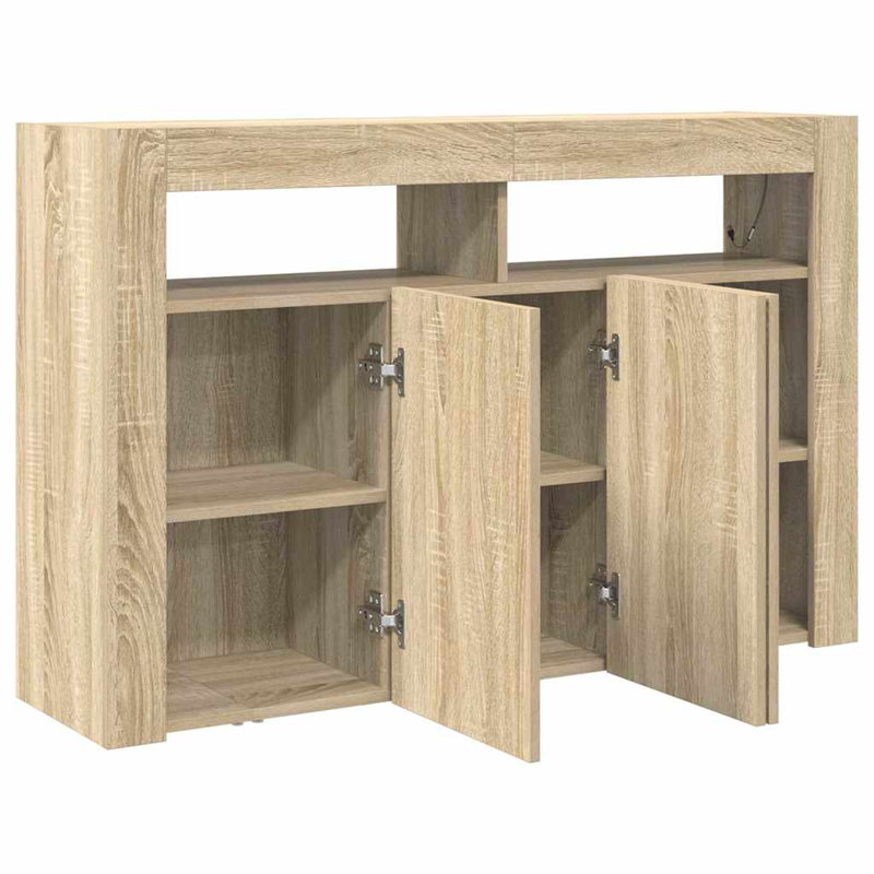 Sideboard 116 X 30 X 75 Cm Engineered Wood, Sonoma Oak