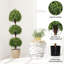 Topiaire de buis vert artificiel 55 po