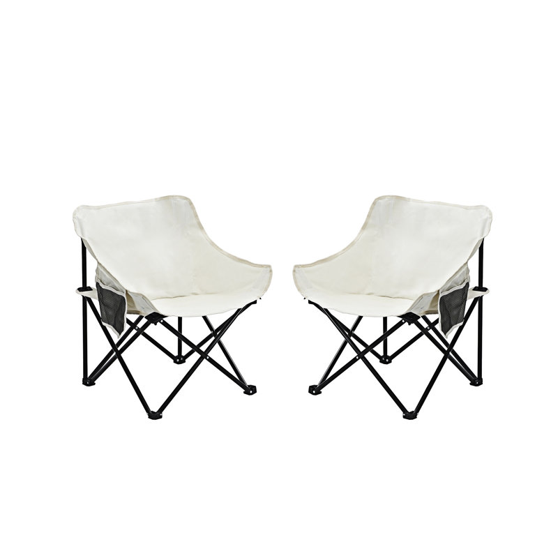 Ensemble de 2 chaises pliantes / portatives pour camping en plein air