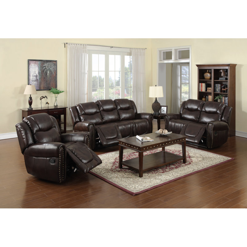 Fauteuil inclinable manuel standard en simili cuir de 41 po Hanniah
