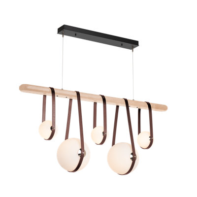 Luminaire suspendu linéaire à DEL 5 lumières pour îlot de cuisine Derby