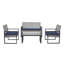 Ensemble de meubles de patio 4 pièces avec balcon et véranda-885922698-885922699