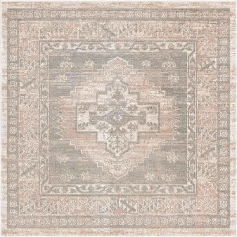 Matthei Oriental Indoor Rug, Square 5'3" x 5'3"