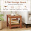  2 pièces Table d'appoint Adirondack à 2 niveaux avec tablette de rangement à lattes pour le jardin-1052955808