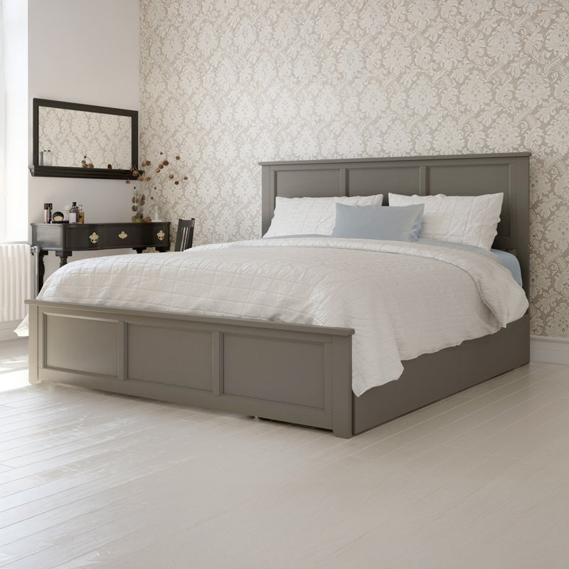 Dennielle Solid Wood Platform Bed with Matching Footboard and Storage Drawers