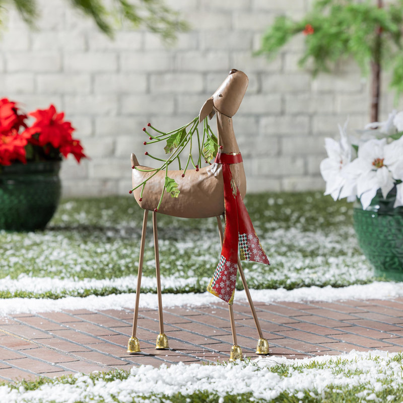Tapis de jardin en métal Red Scarf, H 22 po