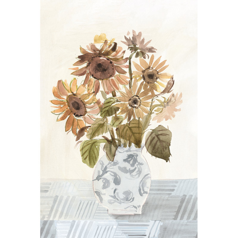 Tournesols par Inconnu, Canevas, H 12 po x l 8 po, Pas de tapis