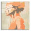  Art mural en verre, "Twins de natation" par Layla Oz, 12 po x 12 po