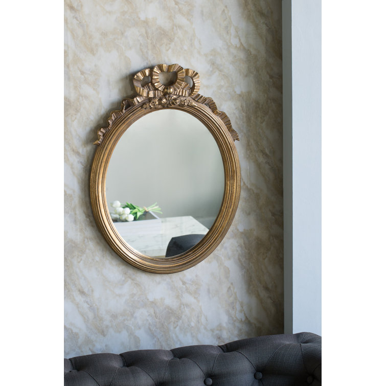 House of Hampton® Damiere Metal Oval Wall Mirror & Reviews