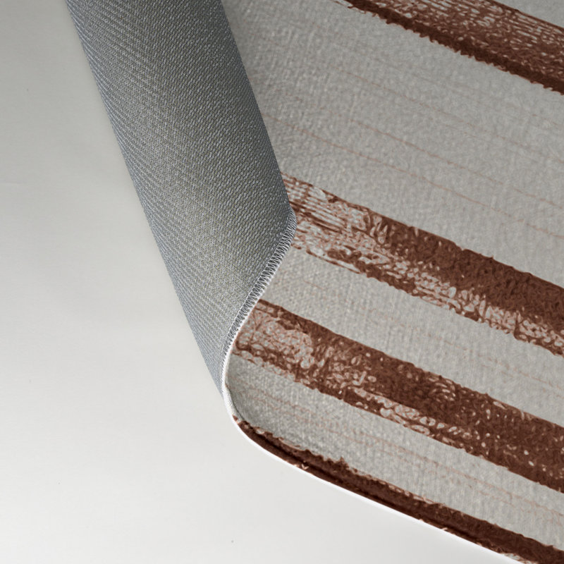 Tapis intérieur / extérieur gris HorizontalStripes, Rectangulaire 3 pi x 5 pi