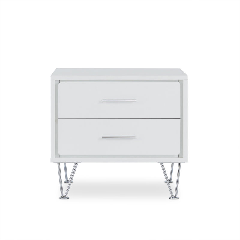 White Finish Accent Table