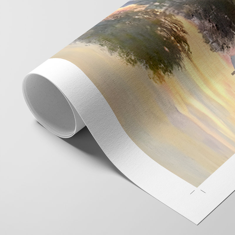 Paysage rétro XCVI - impression sur toile seulement - non encadrée, H 12 po x l 8 po