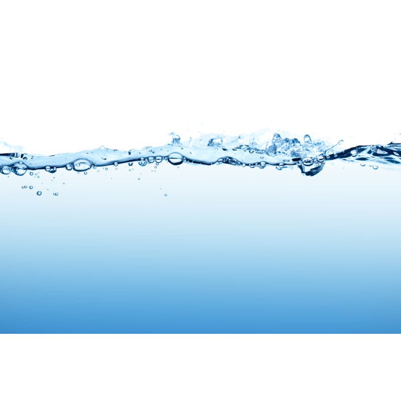 Surface d'eau bleue dynamique avec des bulles vues à faible angle par Krystiannawrocki, H 32 po x l 48 po