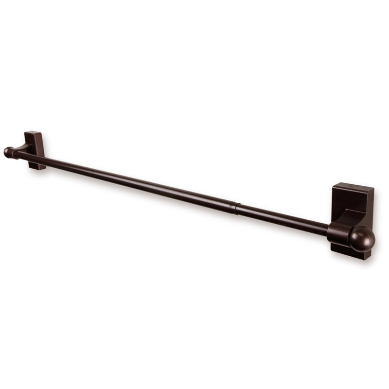 Inniston Adjustable Single Curtain Rod, Cocoa