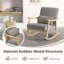 Chaise berçante en bois massif Kiren