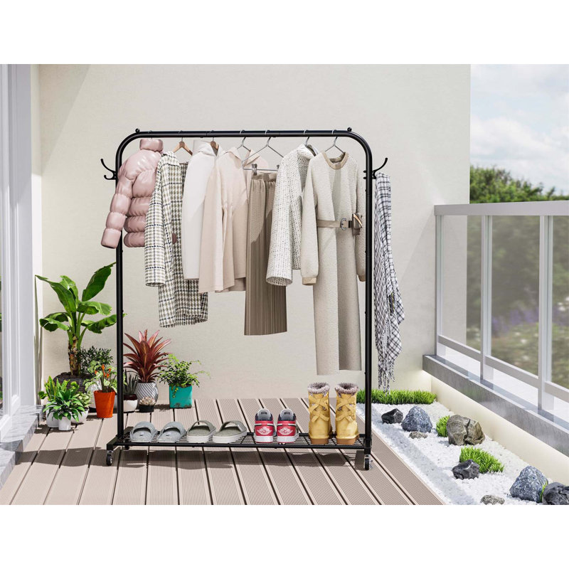 Bonville 100cm Rolling Clothing Rack, Black