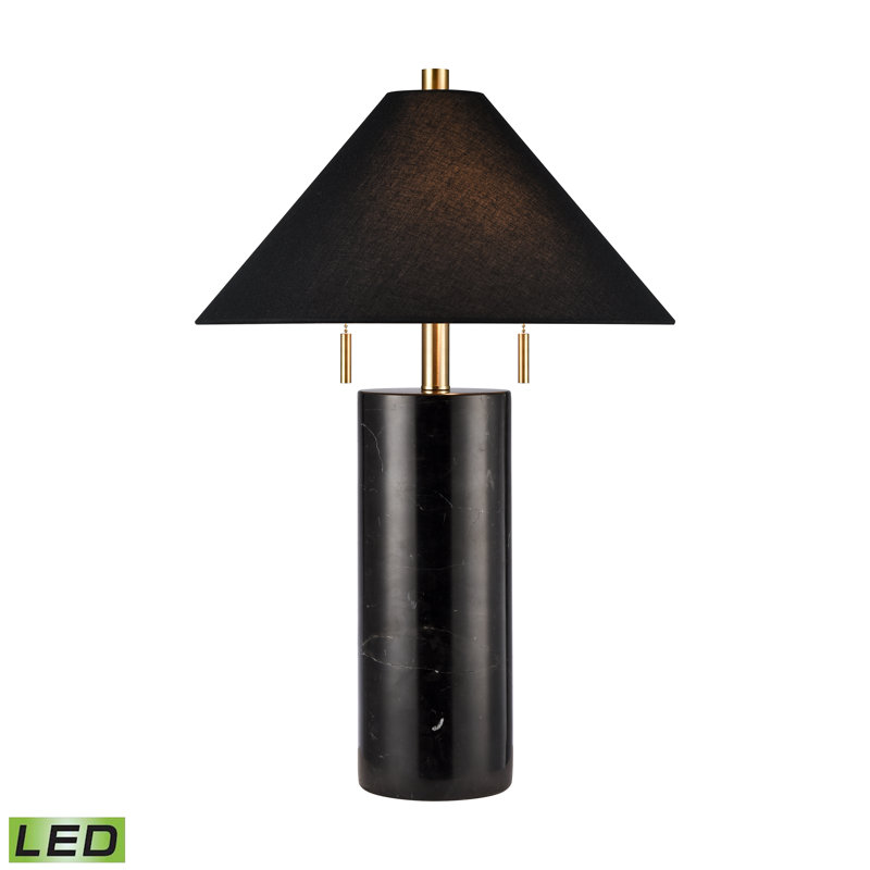 Frederico Marble Table Lamp, Black, Yes