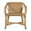Portofino 18.75 in. Seat Height Rattan Arm Chair, White & Gray