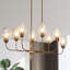 Lustre linéaire moderne à 8 lumières l 41 po Jenavicia