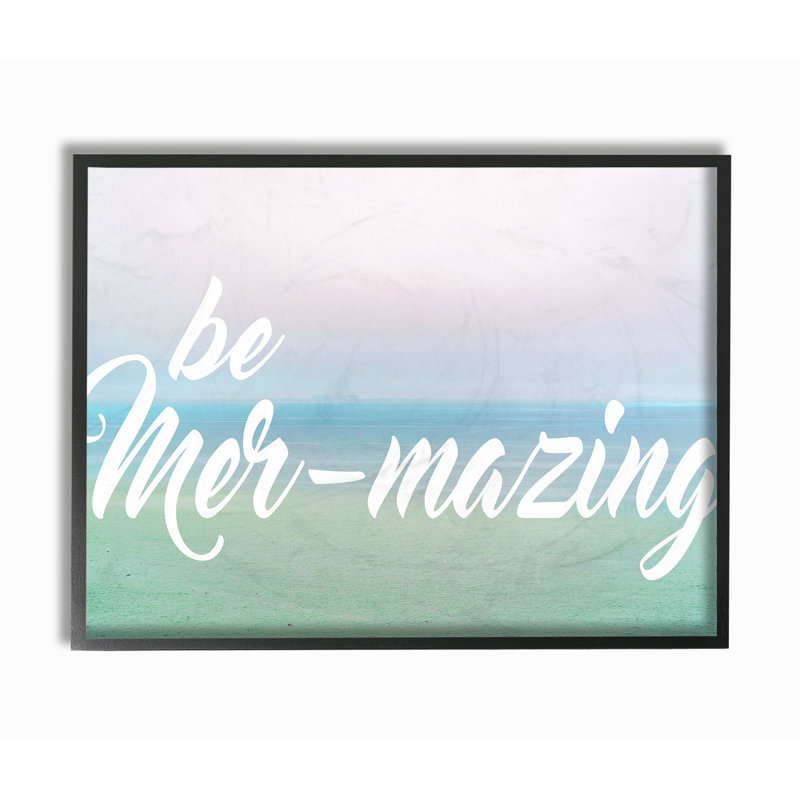 "be mer-mazing tropical soleil" , impression, H 11 po x l 14 po, Giclée encadrée noir minuit