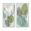 «Green Botanical Abstract Leaves I», ensemble de 2 peintures-1339930714-1339930708