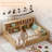 Kids Wooden Floor Bed with Fence-Style Guardrails and Built-In Bookcase Storage-1457954931-1457954940