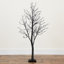 4 pi Arbre de Noël artificiel pré-éclairé avec 81 lumières orange et mauve pré-éclairées