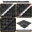 Carreaux de terrasse en plastique emboîtables (44 pièces), plancher de patio extérieur imperméable de 12 po x 12 po, carreaux de balcon faciles à installer pour le jardin, la piscine, la cour, le sentier, l'utilisation à l'intérieur, motif en H, gris foncé