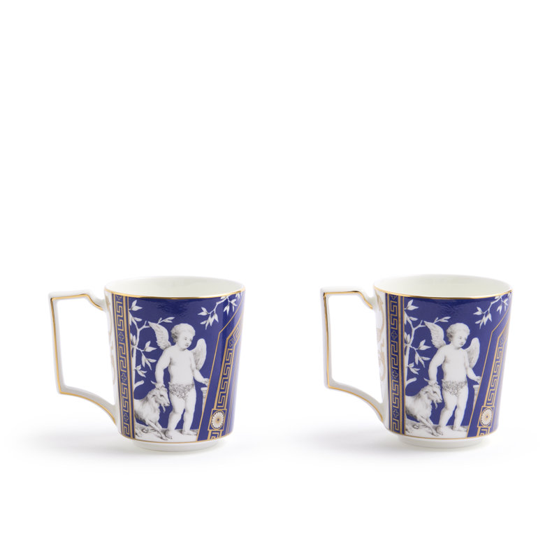 Wedgwood Renaissance Gold Mug 10.1floz, Set of 2, Blue/Gold