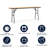 Rectangular Folding Training Table With Smooth Clear Coated Finished Top, Wood Training Table