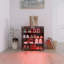 Armoire à chaussures 4 couches avec porte en verre et vitrine à chaussures en verre avec contrôle Bluetooth