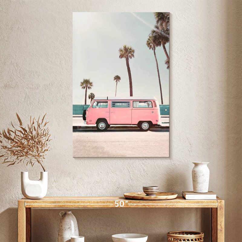 Pink Surfer Van, 39" H x 26" W