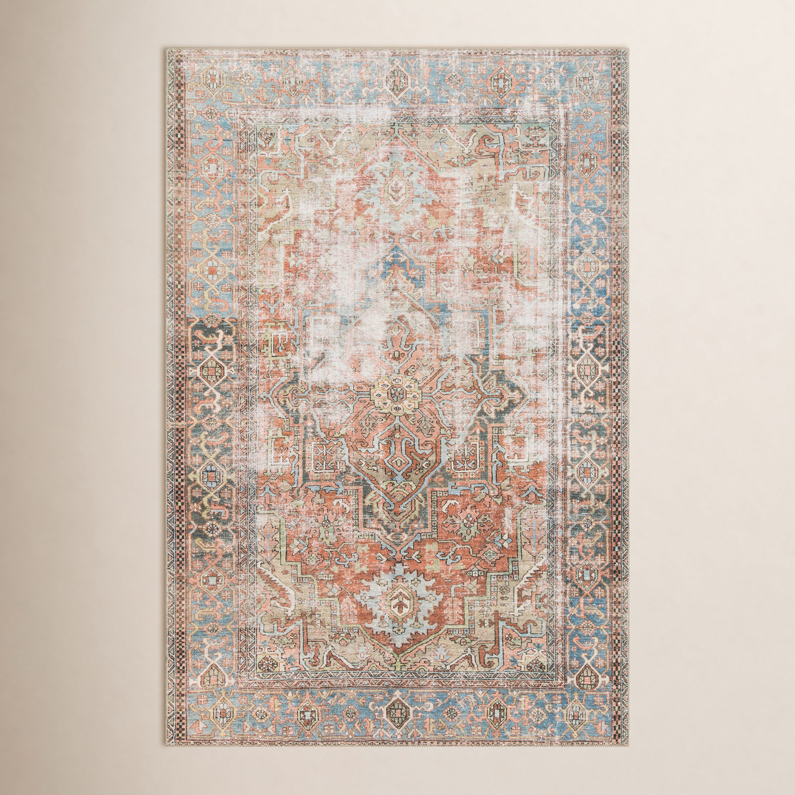 Skye Terracotta Oriental Rug, Rectangle 8'4" x 11'6"