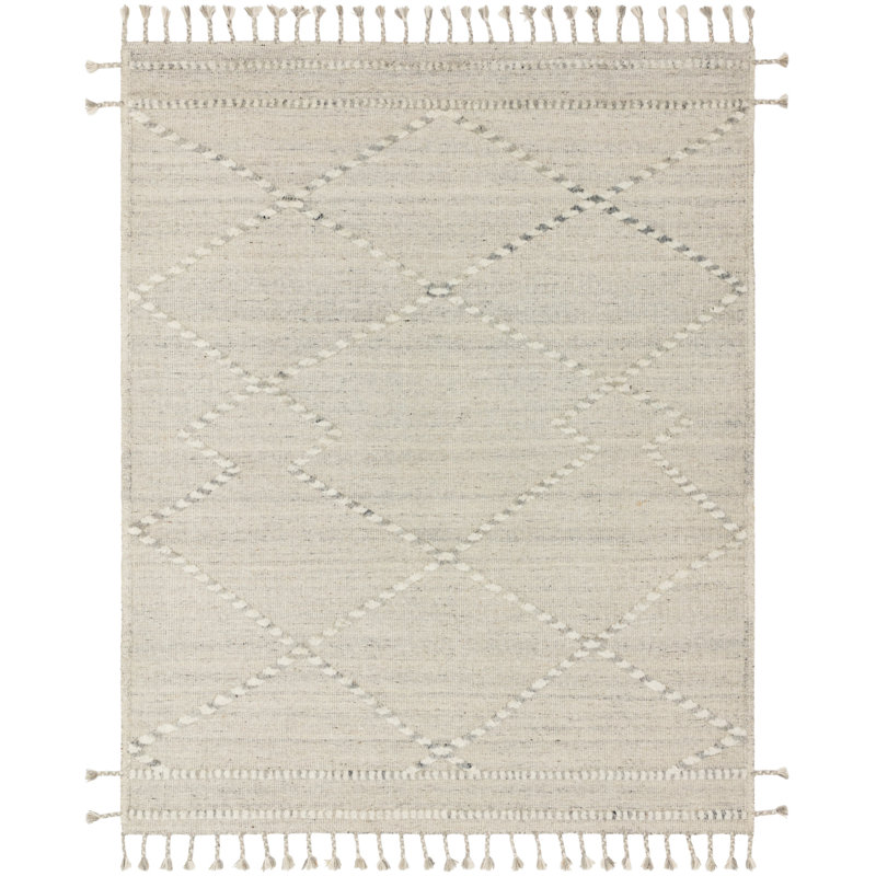 Hanna Hand Knotted Geometric Indoor Rug, Rectangle 2' x 3'
