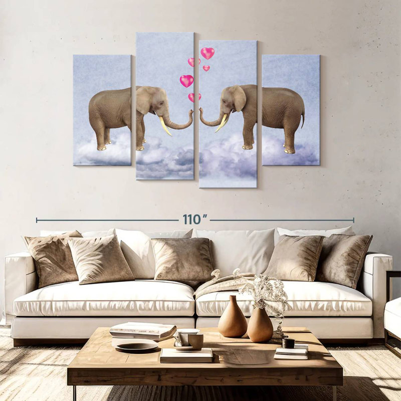 Hardie Elephant Love, 54" H x 84" W