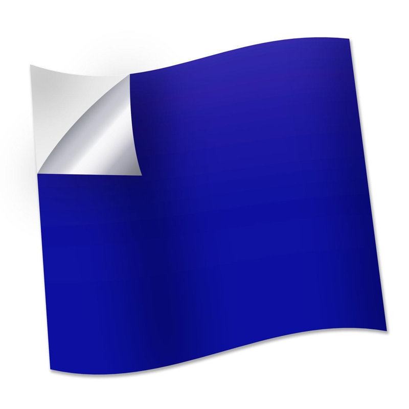 Metallic Self Adhesive Tile Stickers 15cm W x 15cm L PVC, Navy Blue