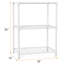 Étagère métallique de 45,7 cm (18 po), tablette de rangement étroite à 3 niveaux pour salle de bain, comptoir de cuisine et petits espaces, blanche-46427017-46427018