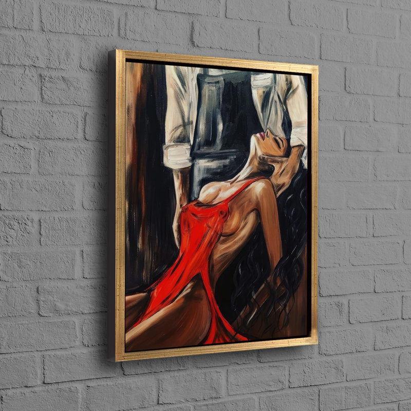 Print on Canvas, 20 cm H x 30 cm W, Gold Floater Framed
