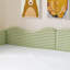 Lit de jour simple, lit de jour rembourré en vichy équipé d'un cadre de lit gigogne escamotable et d'une poche de rangement latérale, canapé-lit multifonctionnel en bois massif pour chambre d'enfant et chambre d'amis - bleu-947426973-947426975