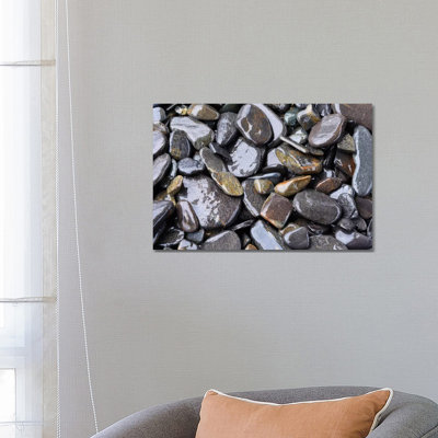 Beach Rocks Detail by Savanah Plank - Wrapped Canvas Print