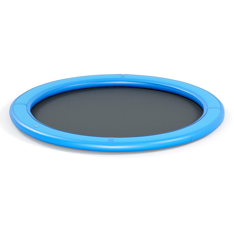 Quai flottant rond et gonflable, L 96 po, Bleu