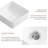 Rectangle Bathroom Vessel Sink, 15" x 15" Porcelain Ceramic Vanity Basin
